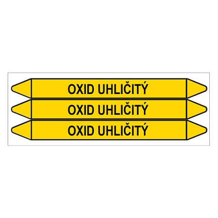 Značení potrubí, oxid uhličitý,3 ks, 355 × 37 mm